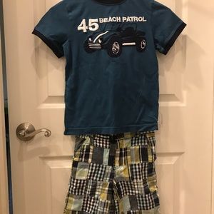 Gymboree Boys 6 Beach Patrol Set Shirt Shorts
